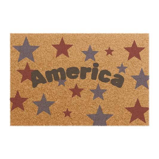 America Stars Doormat - Patriotic Welcome Mat for 4th of July & Everyday