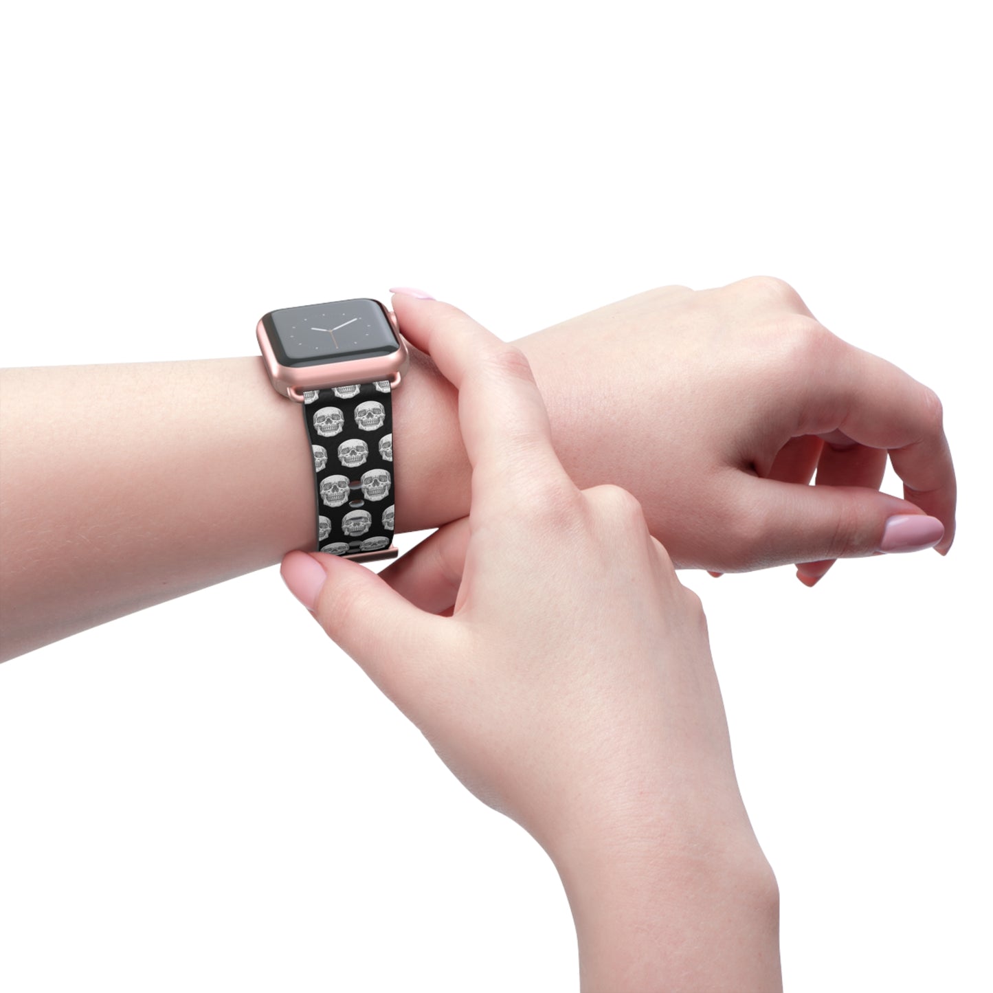 Skull Pattern Watch Band — Gothic Skull Apple Watch Strap (Skull-Obsessed Design)