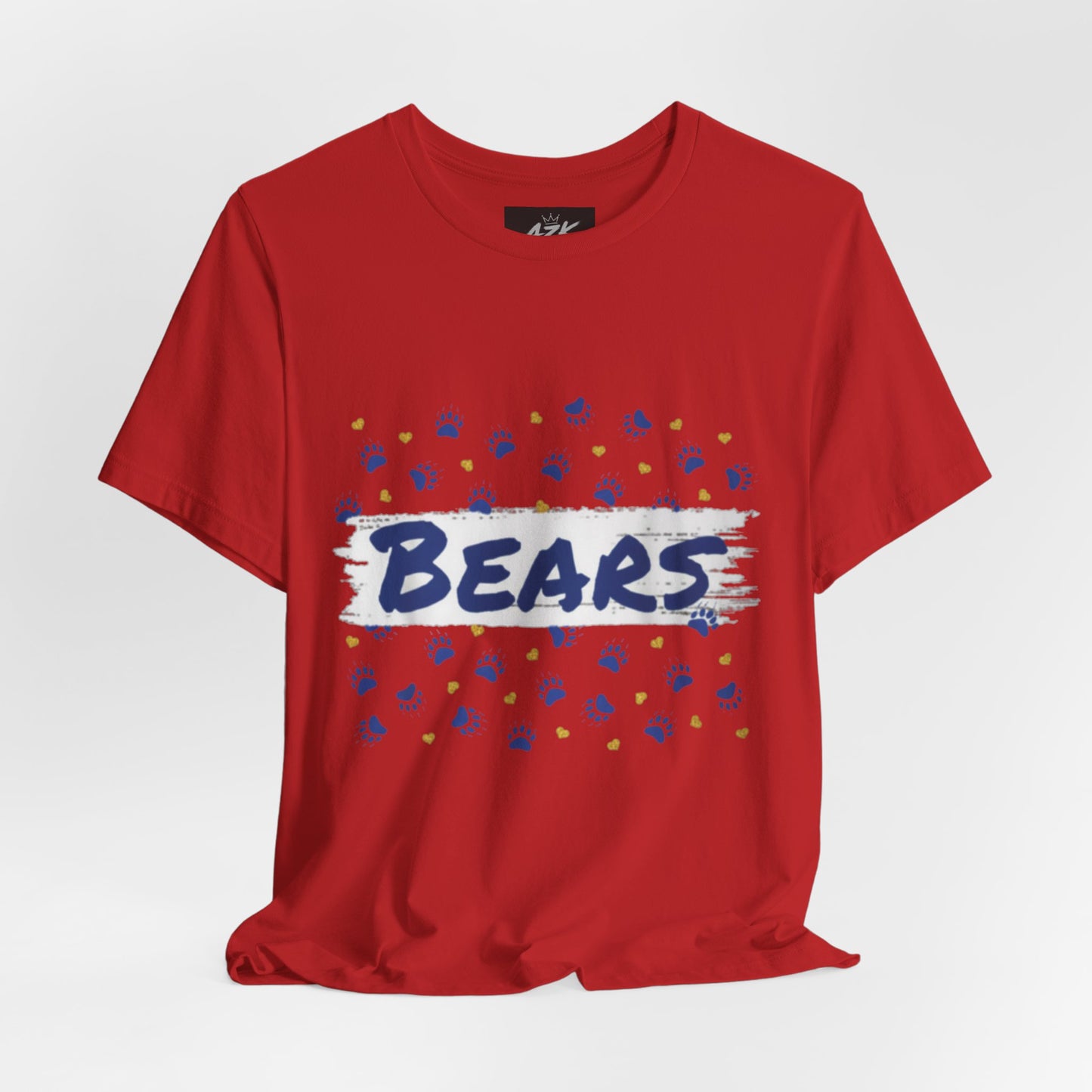 Bears Paw Print Graphic Tee — Casual Sports Fan T‑Shirt