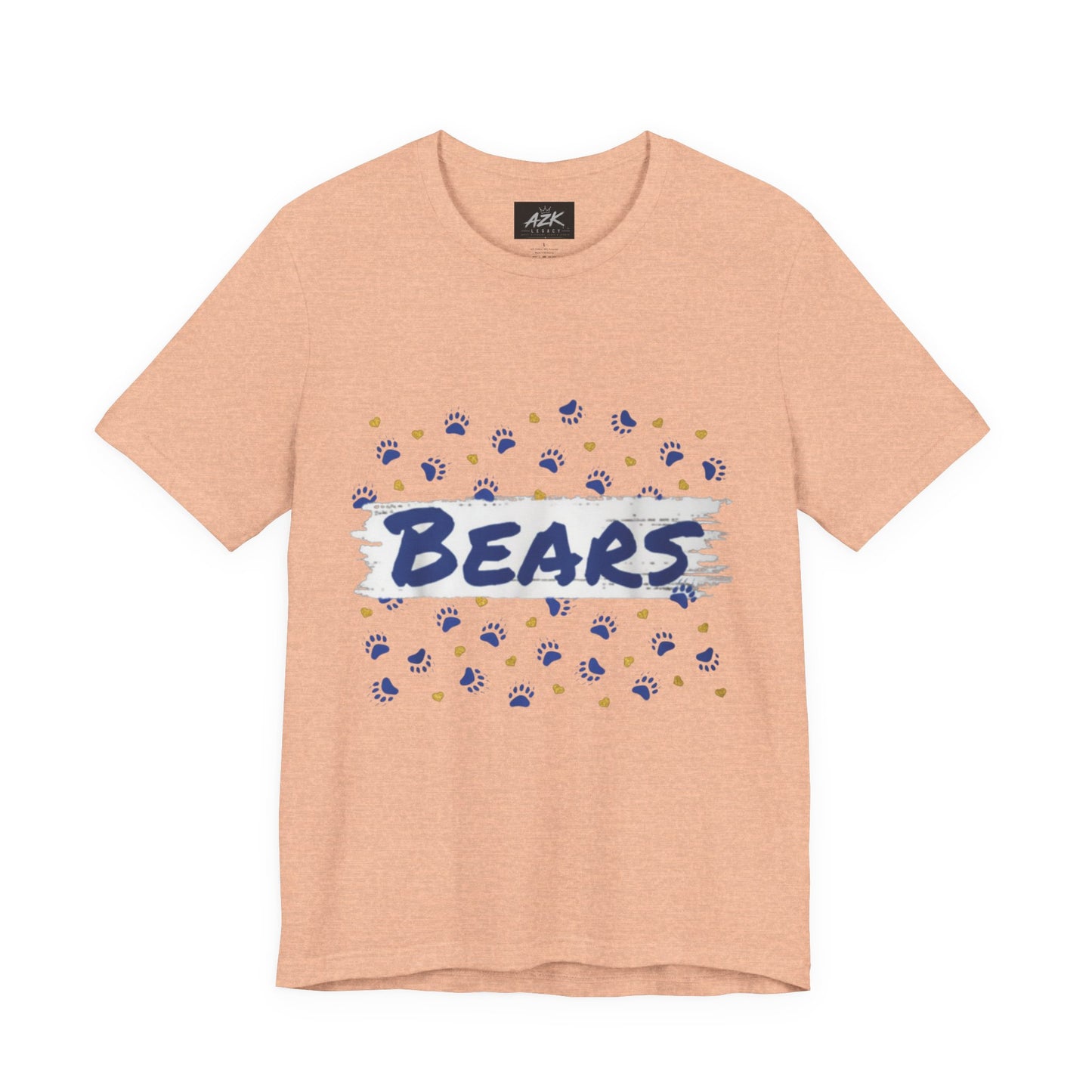 Bears Paw Print Graphic Tee — Casual Sports Fan T‑Shirt