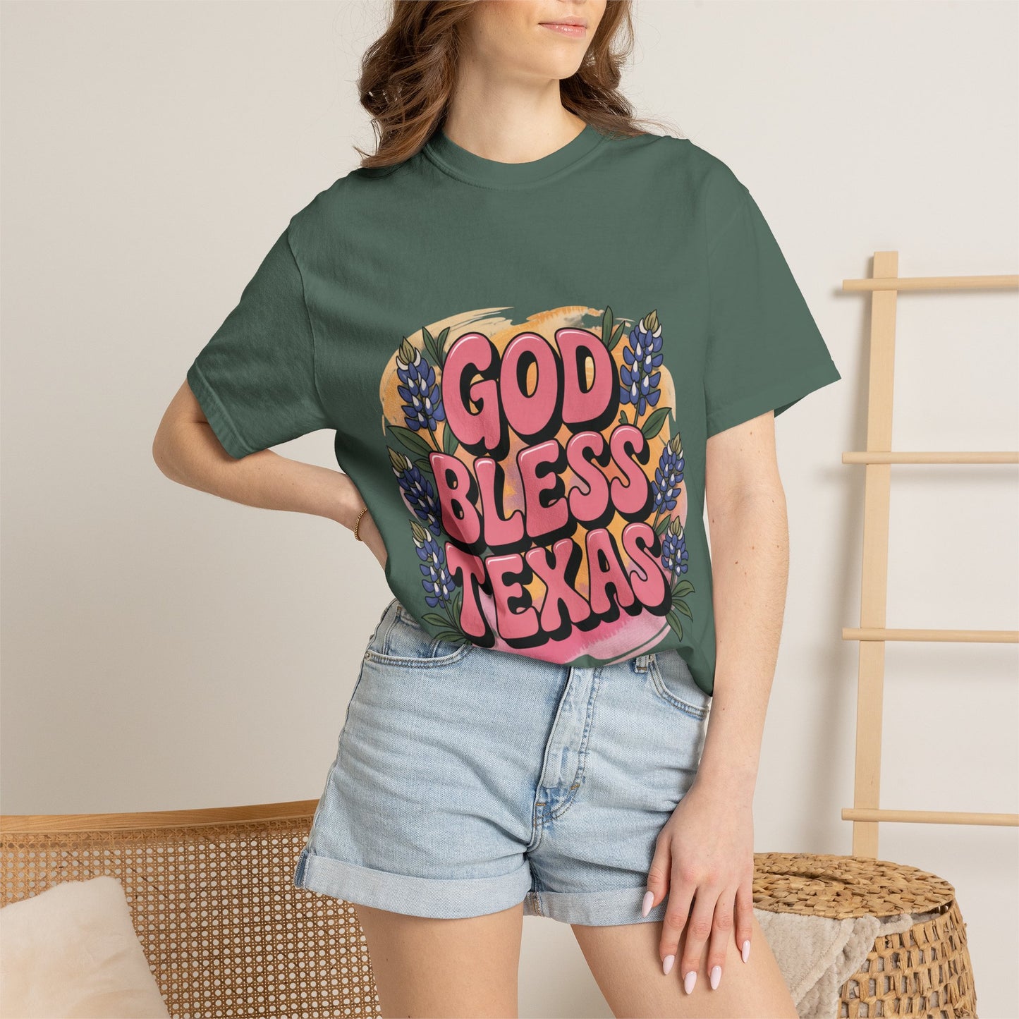 God Bless Texas Floral T-Shirt