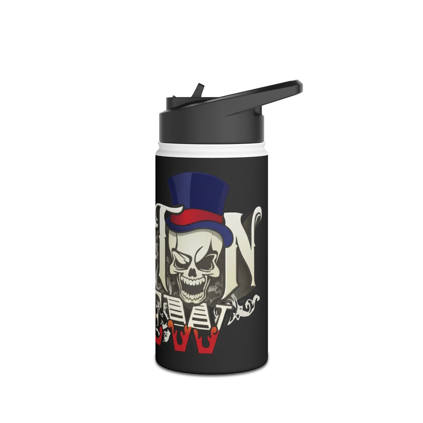 Skull & Flames Stainless Steel Water Bottle — Rocker Graphic Insulated Bottle