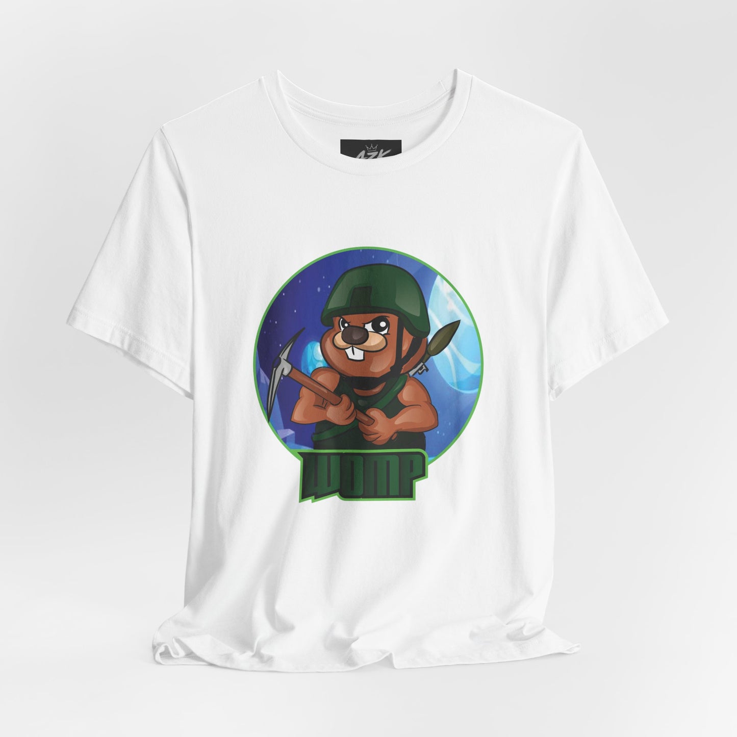 Soldier Bear Cartoon T‑Shirt — Cute Military Mascot Tee