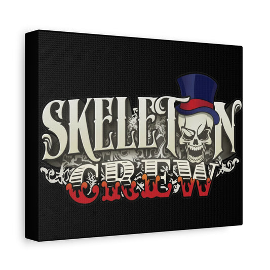Skeleton Crew Matte Canvas Print — Skull Logo Wall Art