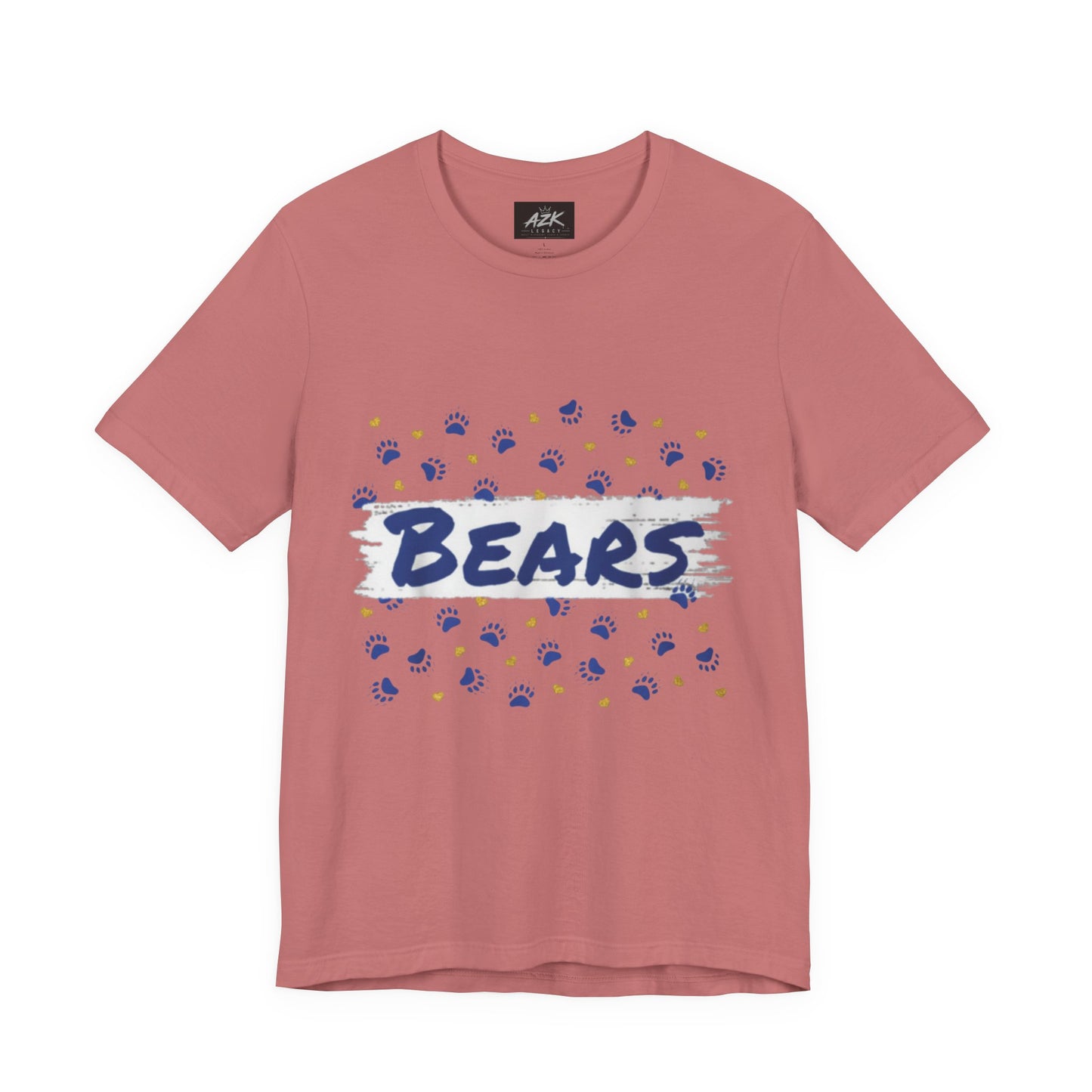 Bears Paw Print Graphic Tee — Casual Sports Fan T‑Shirt