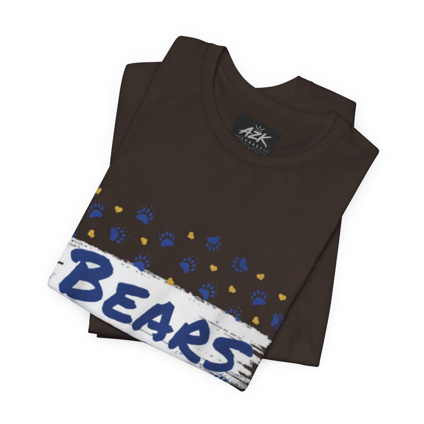 Bears Paw Print Graphic Tee — Casual Sports Fan T‑Shirt