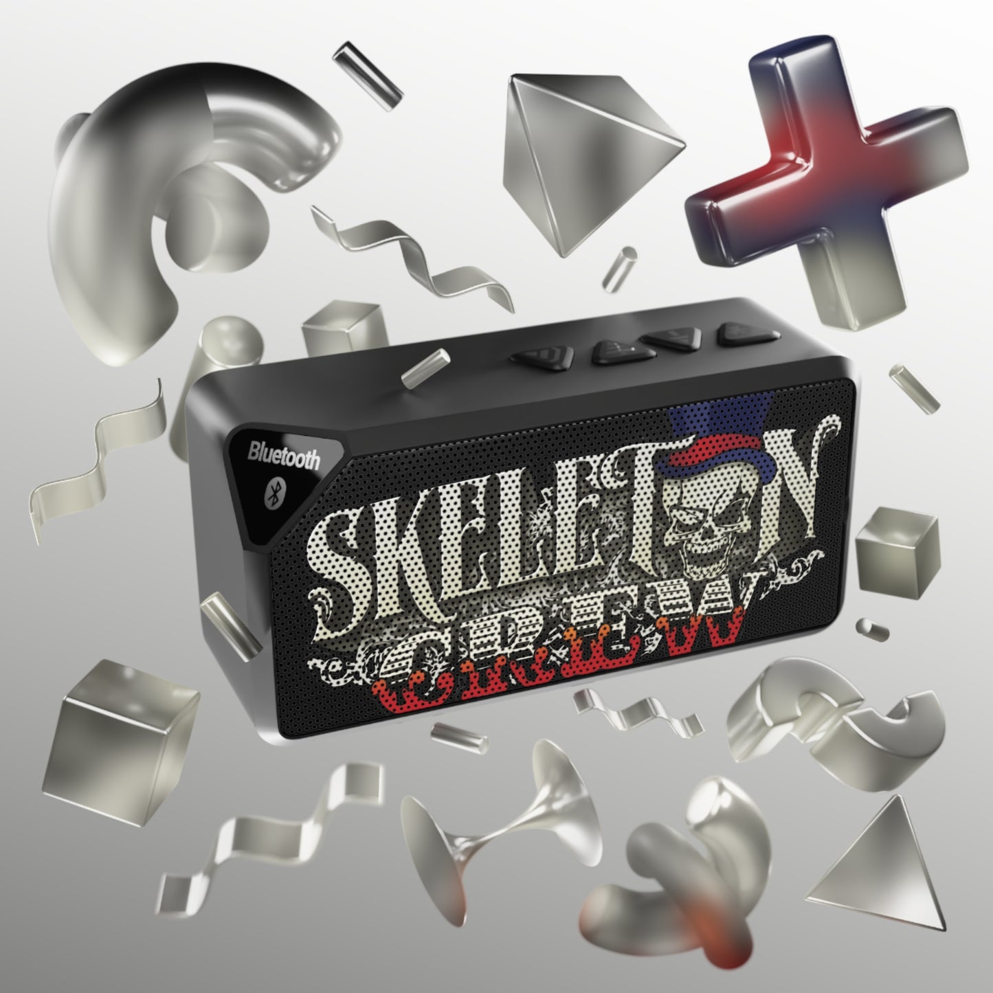 Skeleton Crew Bluetooth Speaker — Waterproof Portable Wireless Speaker with Skull Graphics