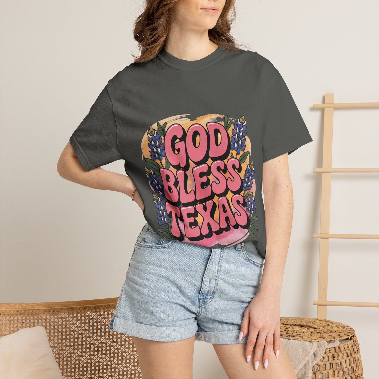 God Bless Texas Floral T-Shirt