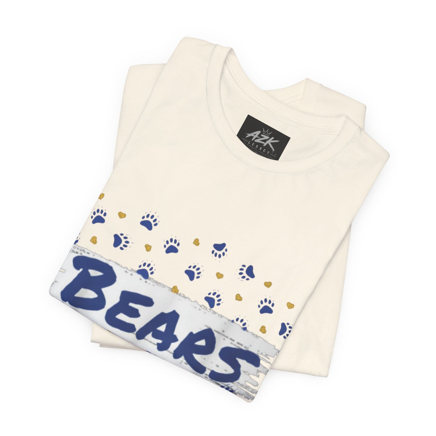 Bears Paw Print Graphic Tee — Casual Sports Fan T‑Shirt