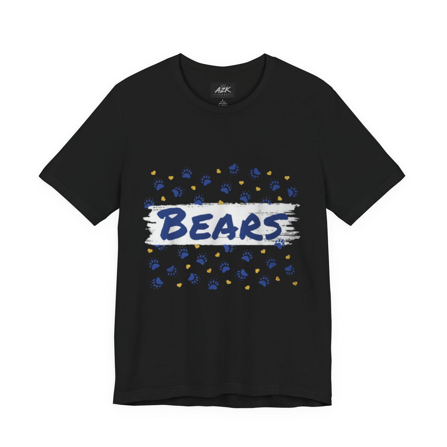 Bears Paw Print Graphic Tee — Casual Sports Fan T‑Shirt