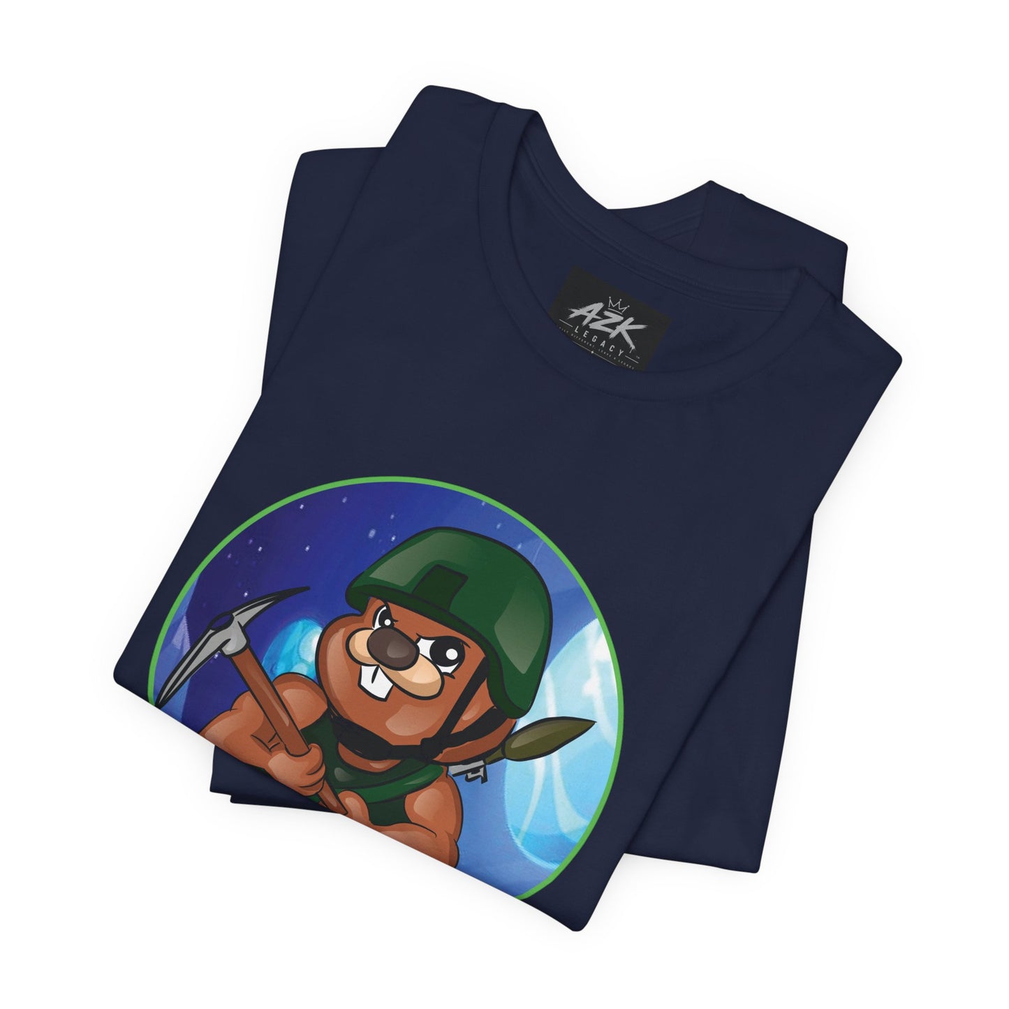 Soldier Bear Cartoon T‑Shirt — Cute Military Mascot Tee