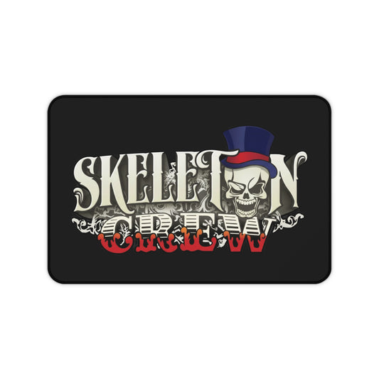 Skeleton Crew Desk Mat — Skull Top Hat Gaming Mouse Pad