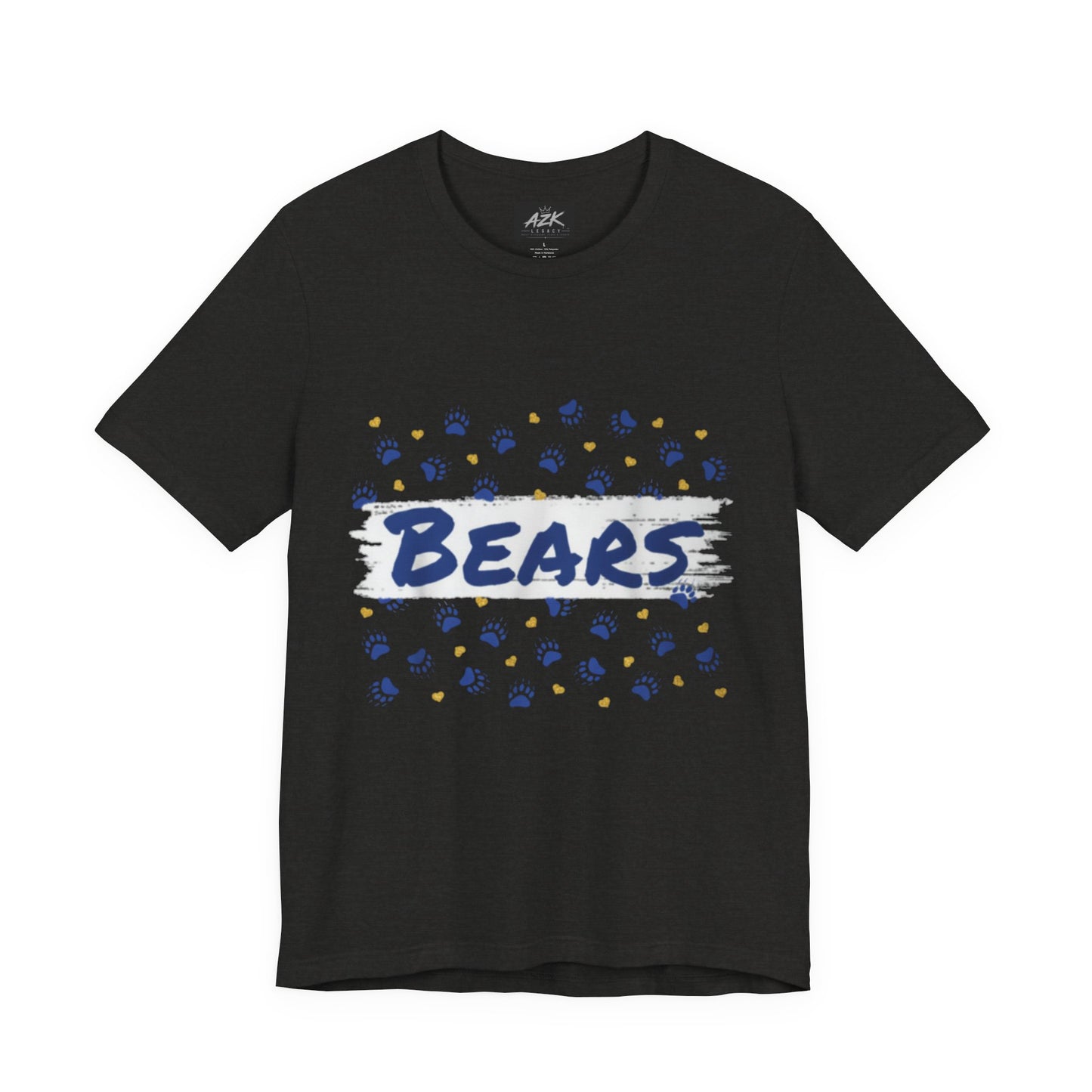 Bears Paw Print Graphic Tee — Casual Sports Fan T‑Shirt