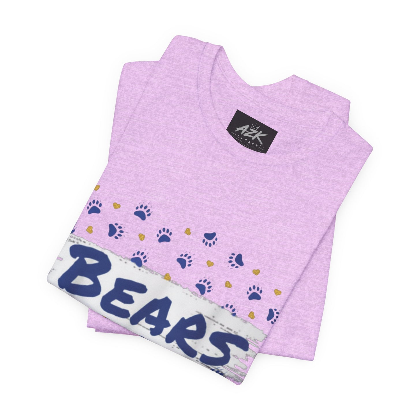Bears Paw Print Graphic Tee — Casual Sports Fan T‑Shirt