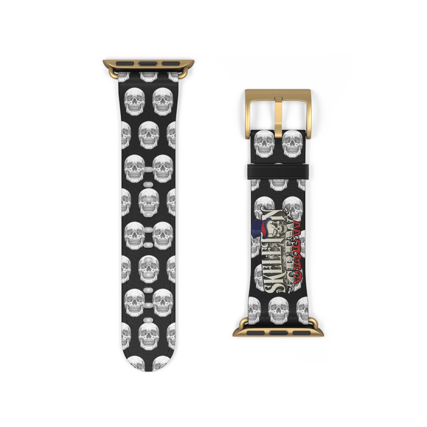 Skull Pattern Watch Band — Gothic Skull Apple Watch Strap (Skull-Obsessed Design)