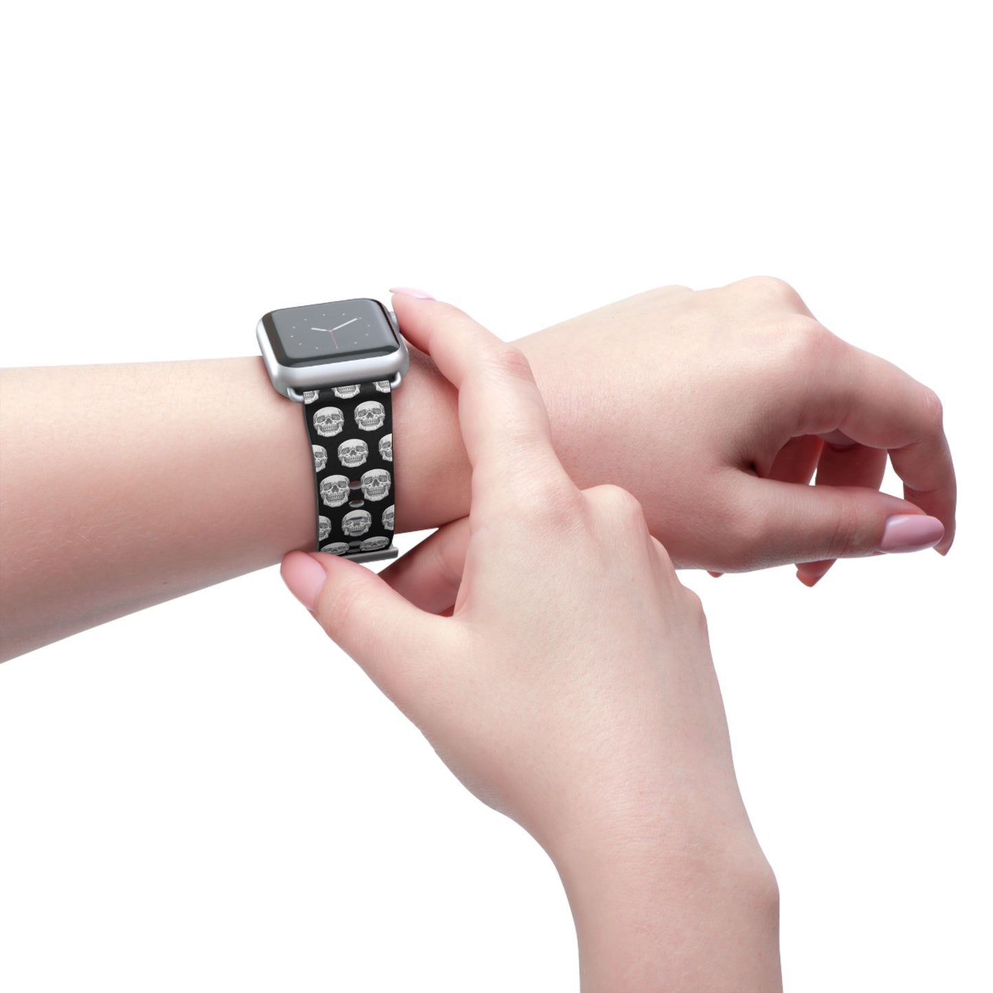 Skull Pattern Watch Band — Gothic Skull Apple Watch Strap (Skull-Obsessed Design)