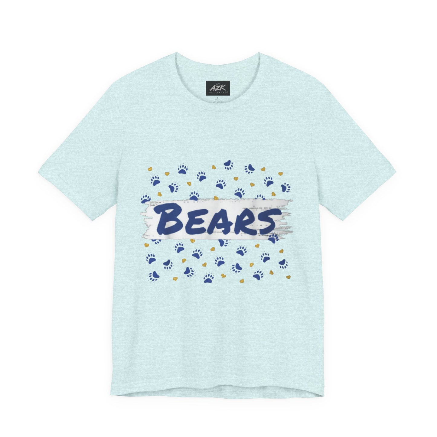 Bears Paw Print Graphic Tee — Casual Sports Fan T‑Shirt