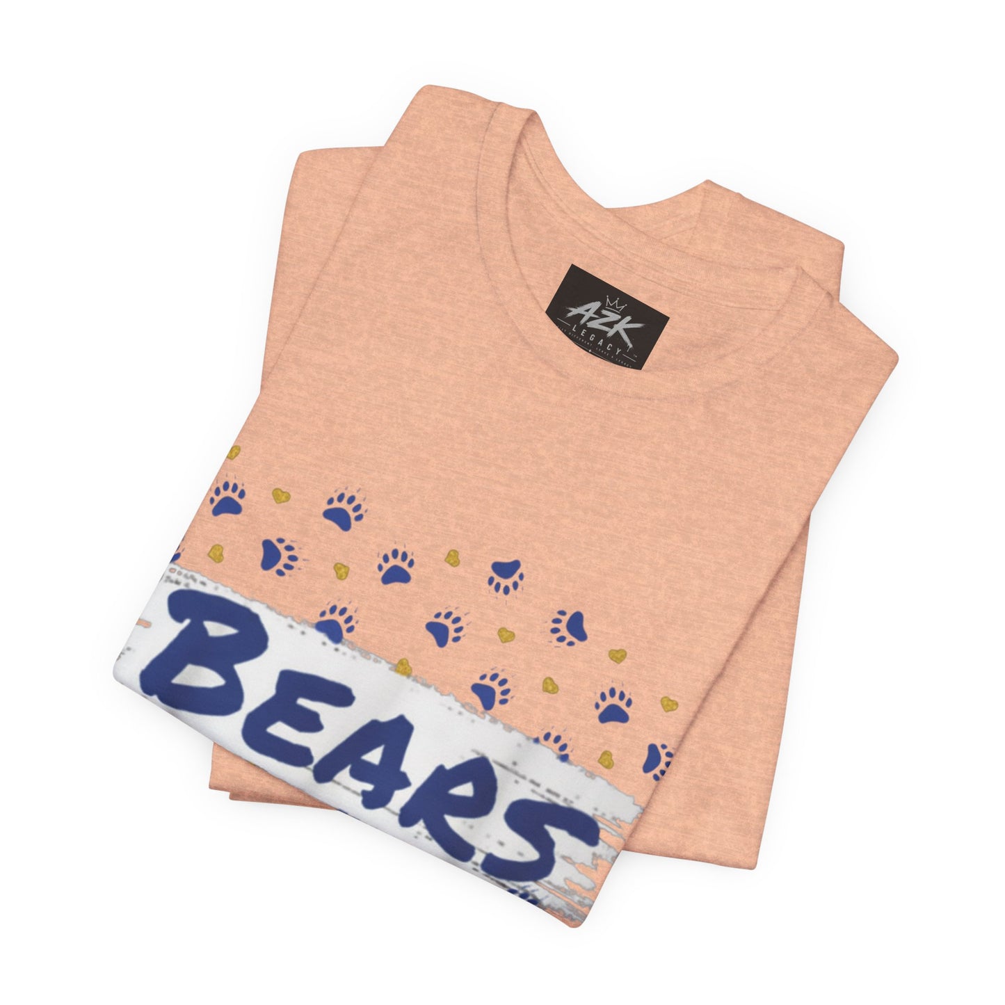 Bears Paw Print Graphic Tee — Casual Sports Fan T‑Shirt