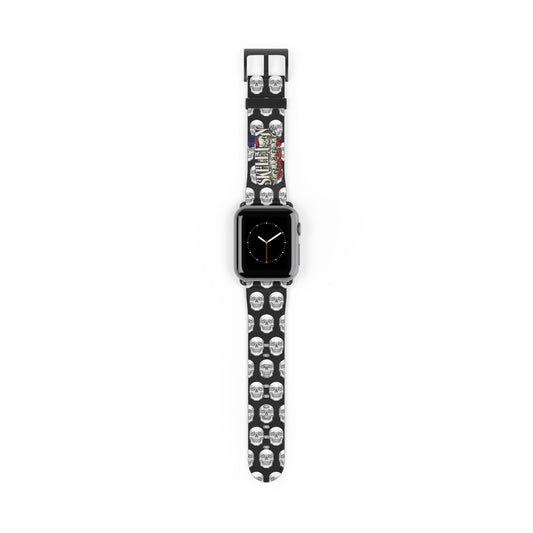 Skull Pattern Watch Band — Gothic Skull Apple Watch Strap (Skull-Obsessed Design)