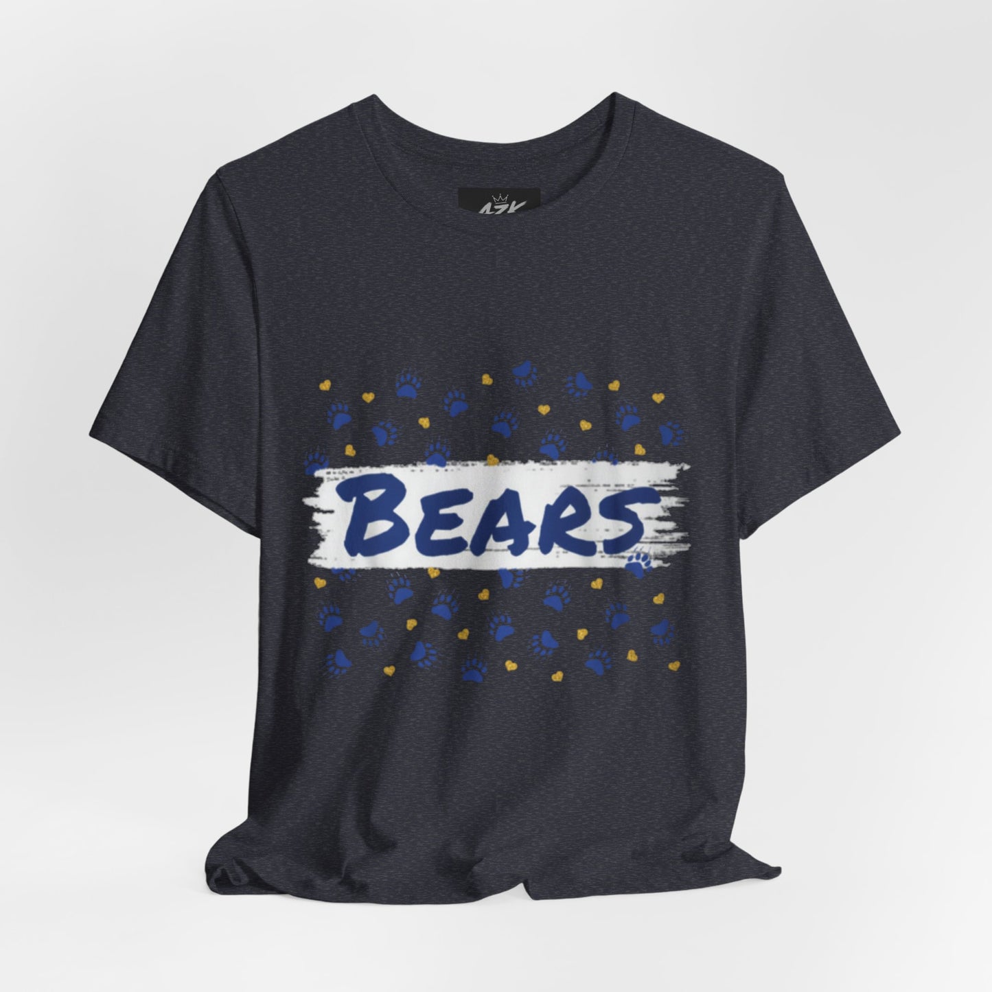 Bears Paw Print Graphic Tee — Casual Sports Fan T‑Shirt