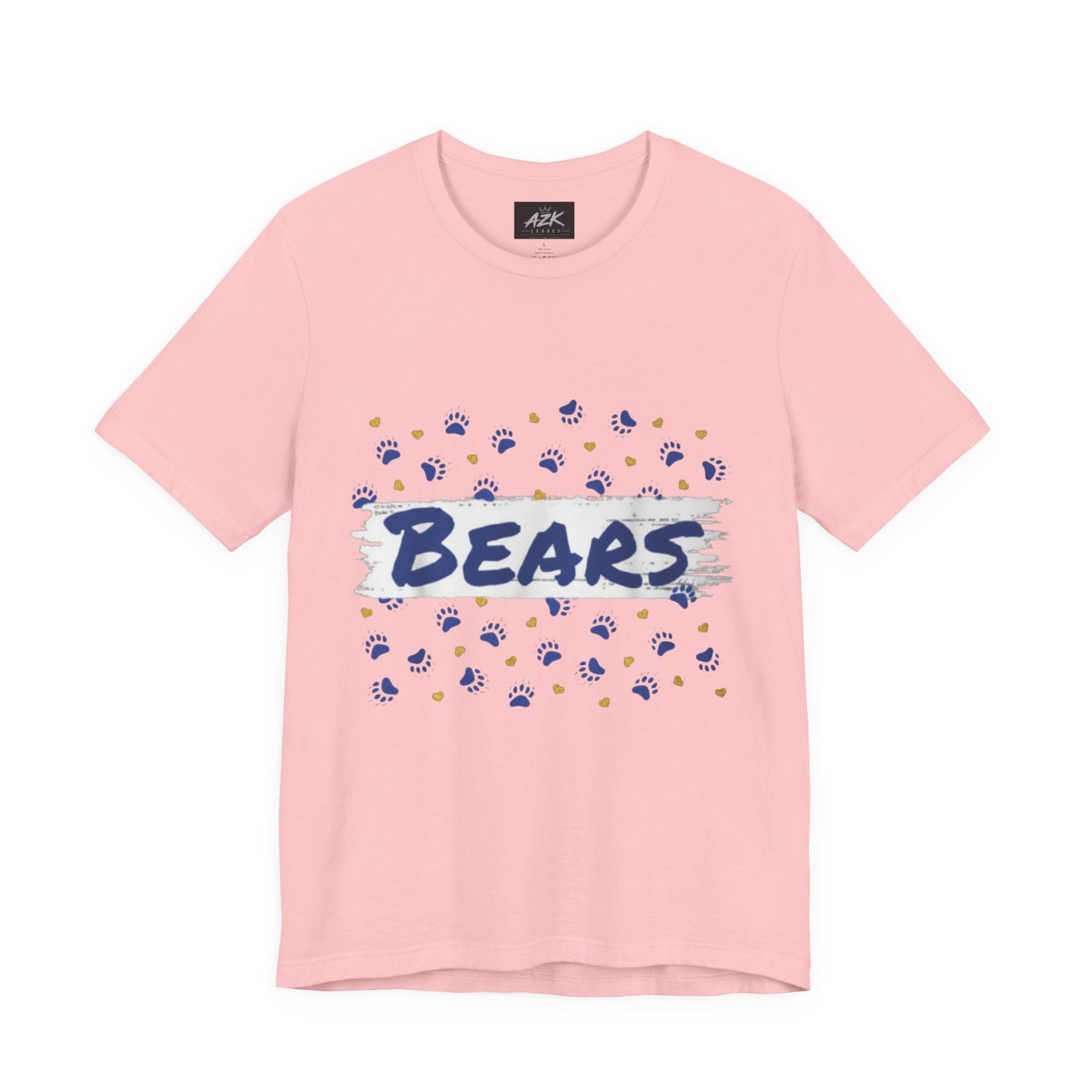 Bears Paw Print Graphic Tee — Casual Sports Fan T‑Shirt