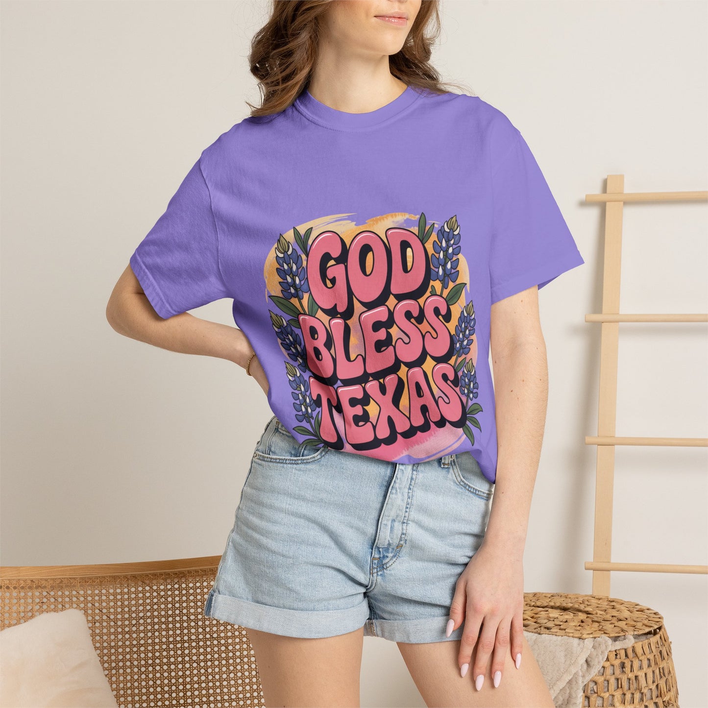 God Bless Texas Floral T-Shirt