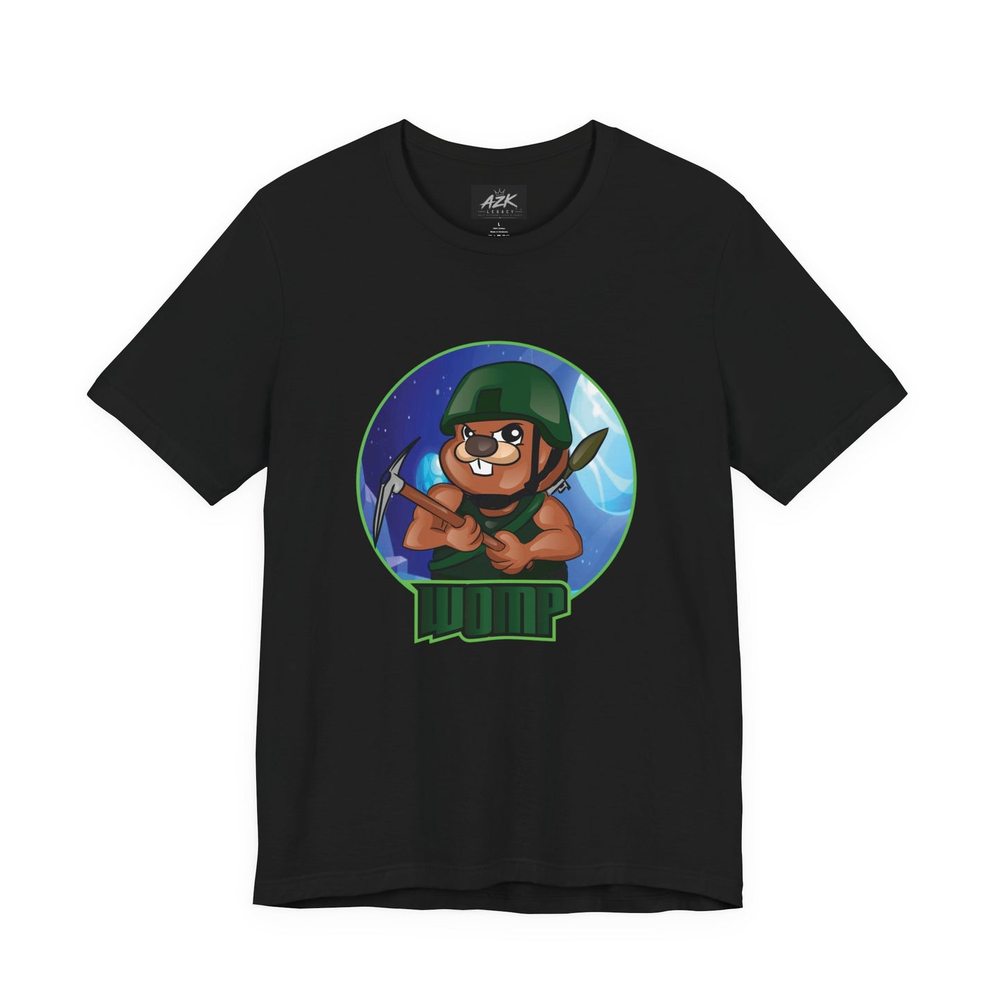 Soldier Bear Cartoon T‑Shirt — Cute Military Mascot Tee
