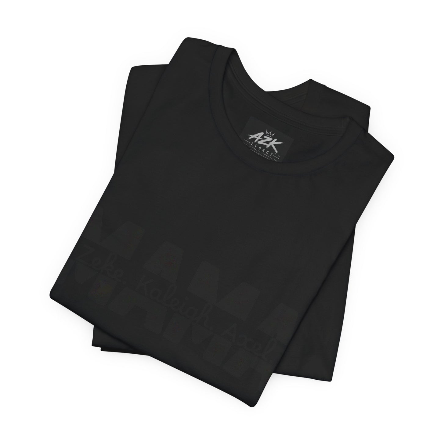 Mama Tee — Personalized "Zekey  Kaleigh &  Axel" Family Name T‑Shirt