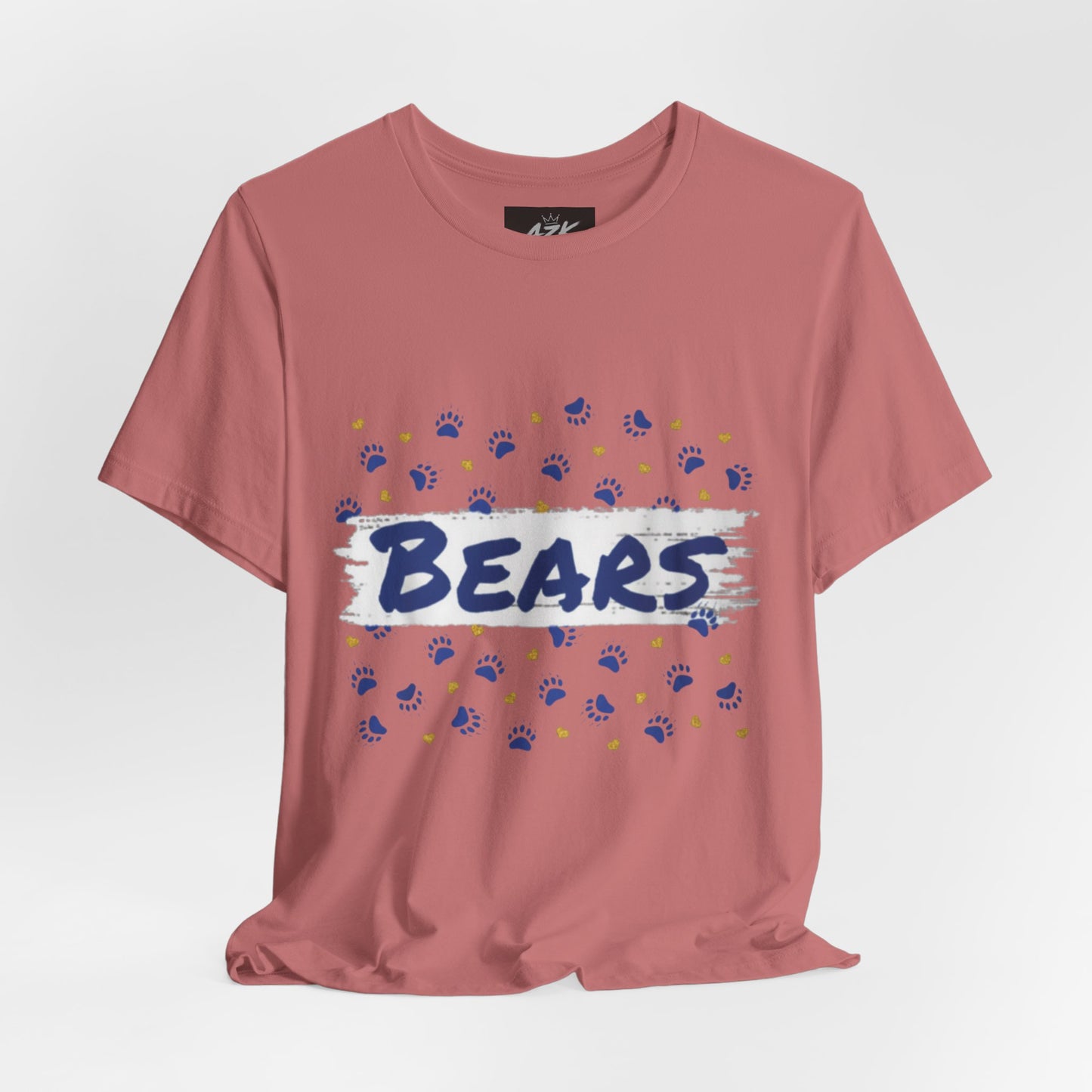 Bears Paw Print Graphic Tee — Casual Sports Fan T‑Shirt
