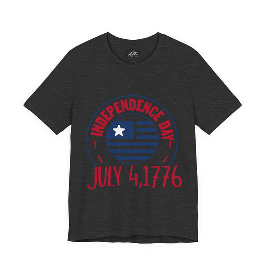 Independence Day Tee - "July 4, 1776" Patriotic American Flag T-Shirt