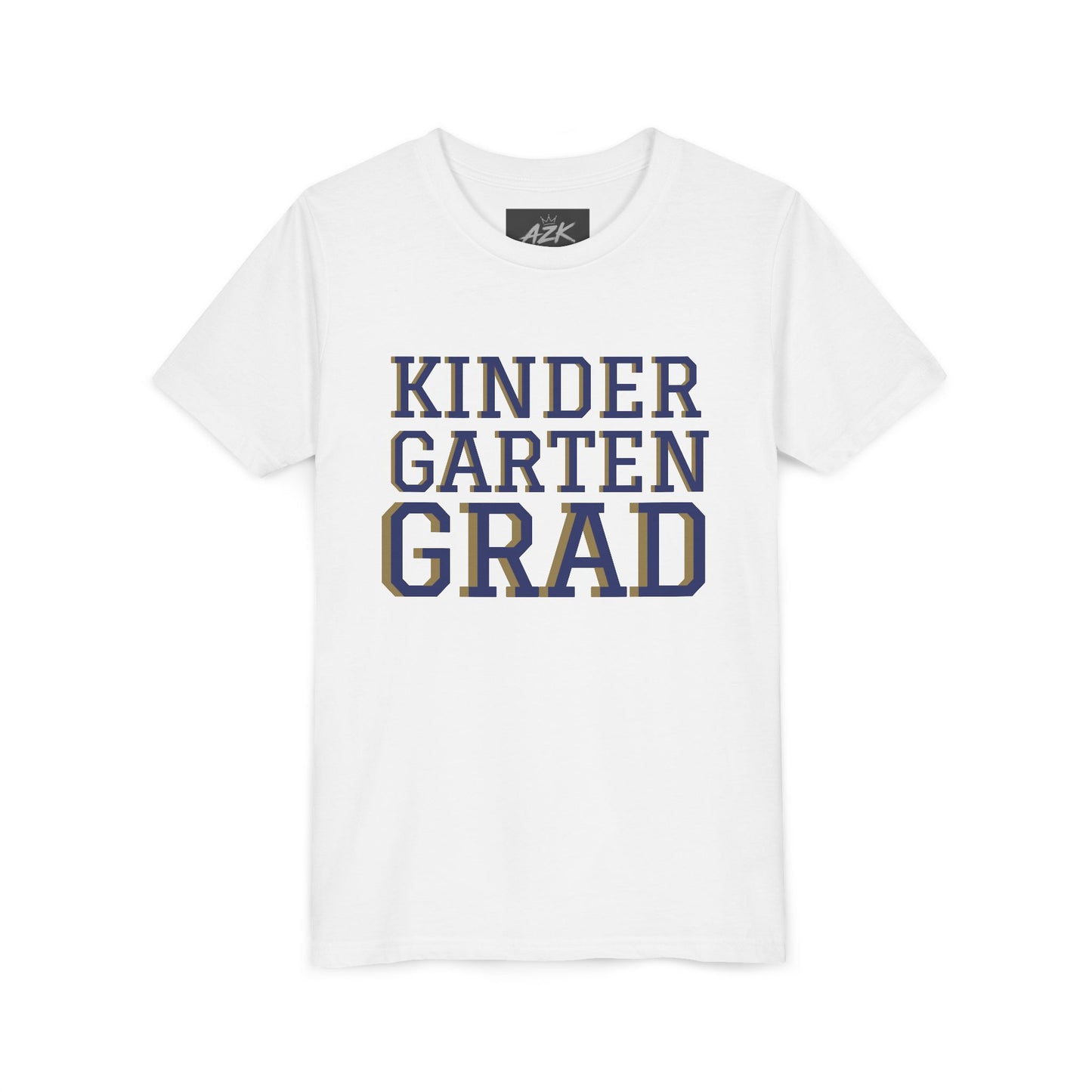 Kindergarten Grad Youth Tee — "Class of 38" Back Sports Jersey Style