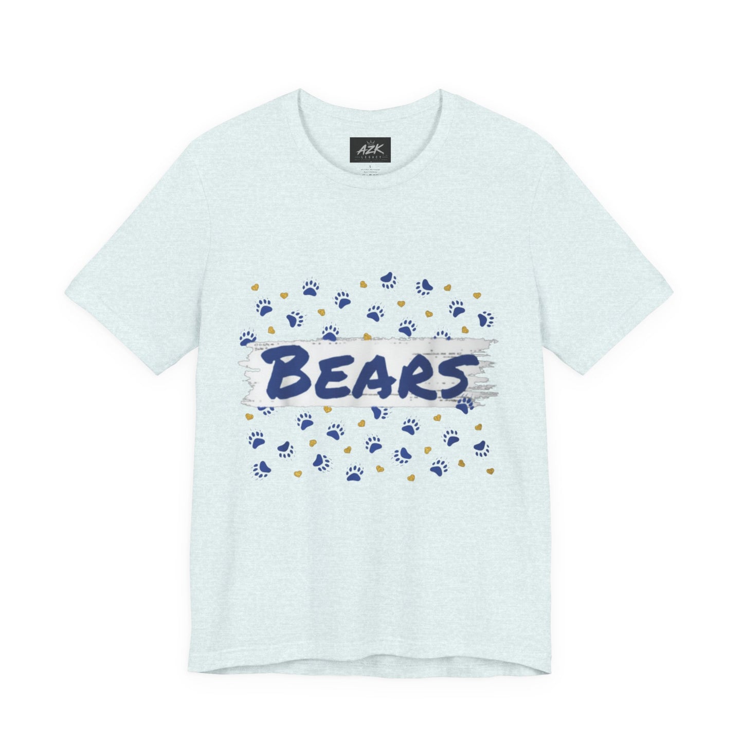 Bears Paw Print Graphic Tee — Casual Sports Fan T‑Shirt