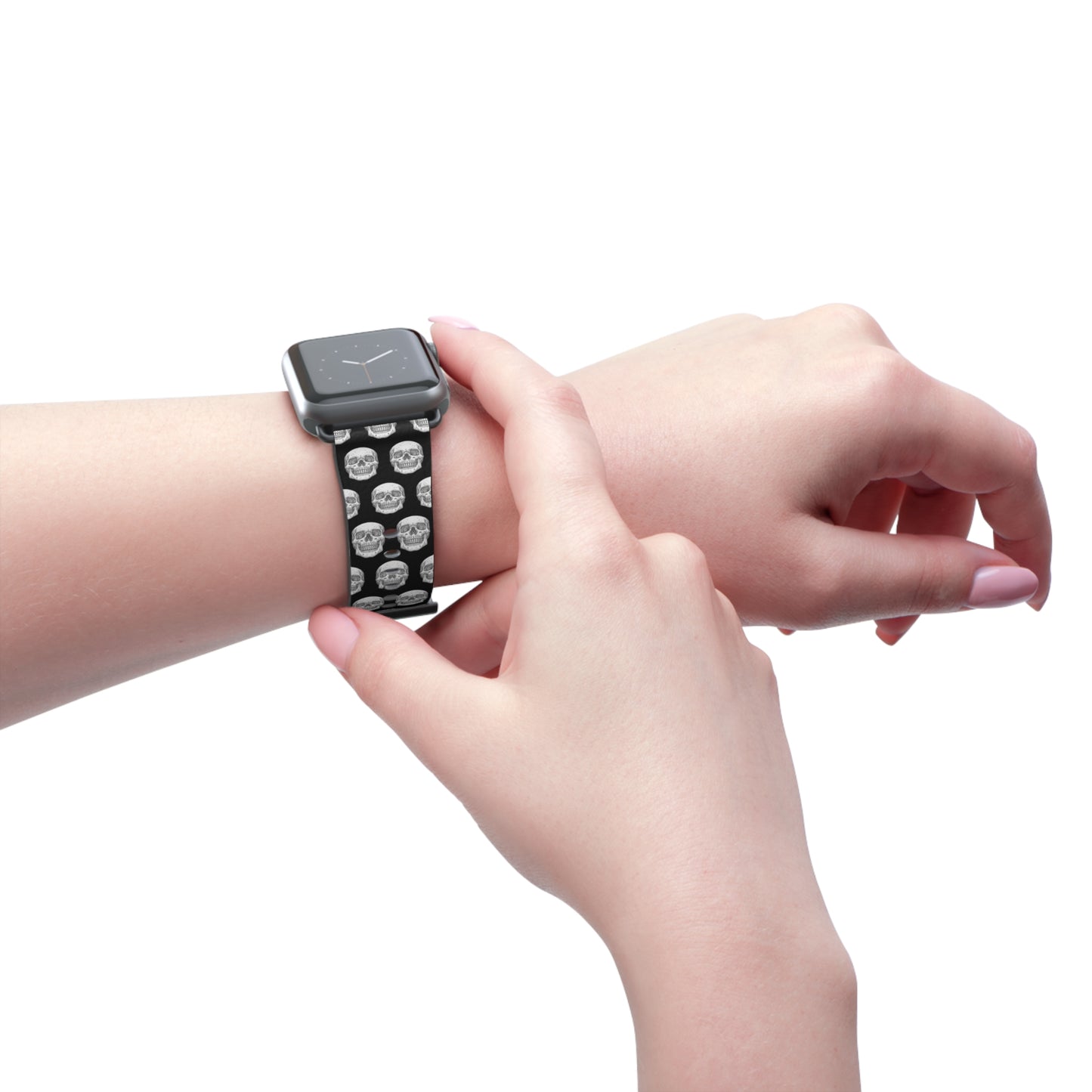 Skull Pattern Watch Band — Gothic Skull Apple Watch Strap (Skull-Obsessed Design)