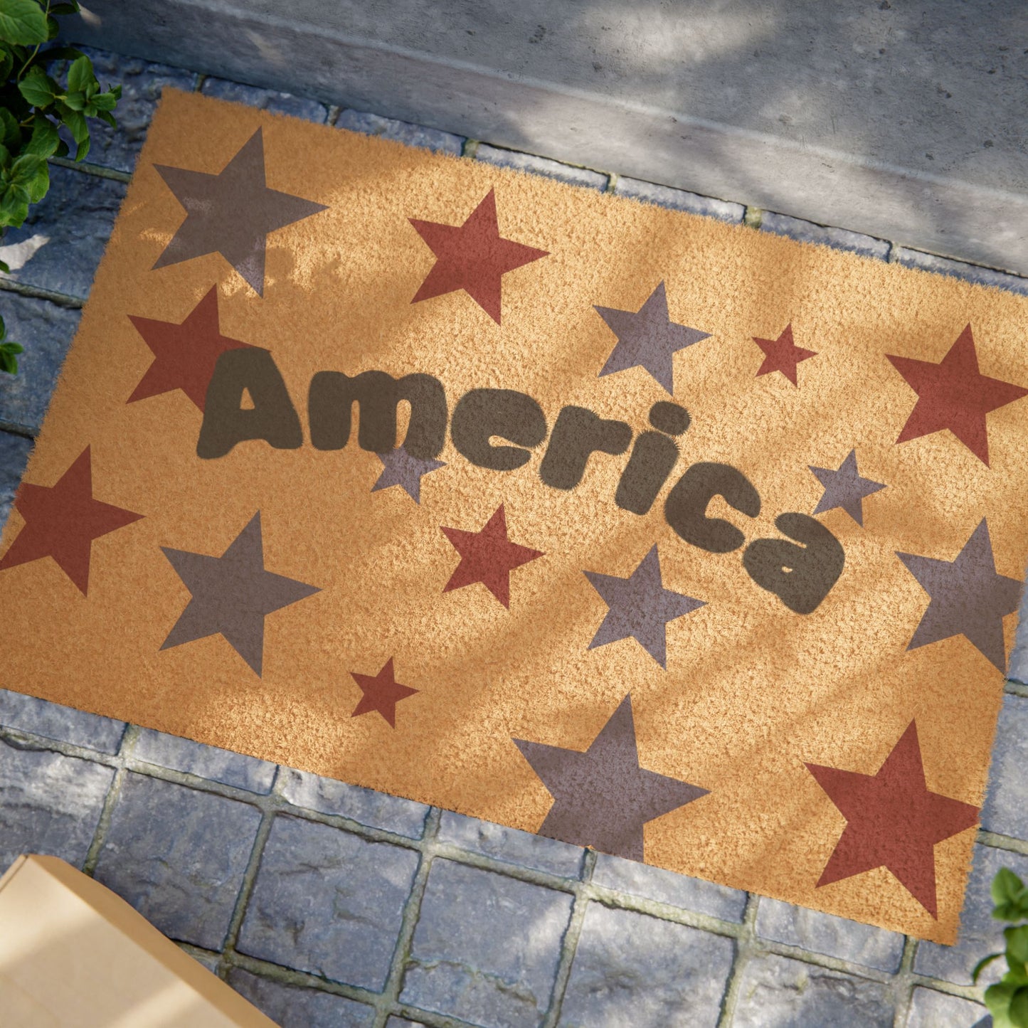 America Stars Doormat - Patriotic Welcome Mat for 4th of July & Everyday