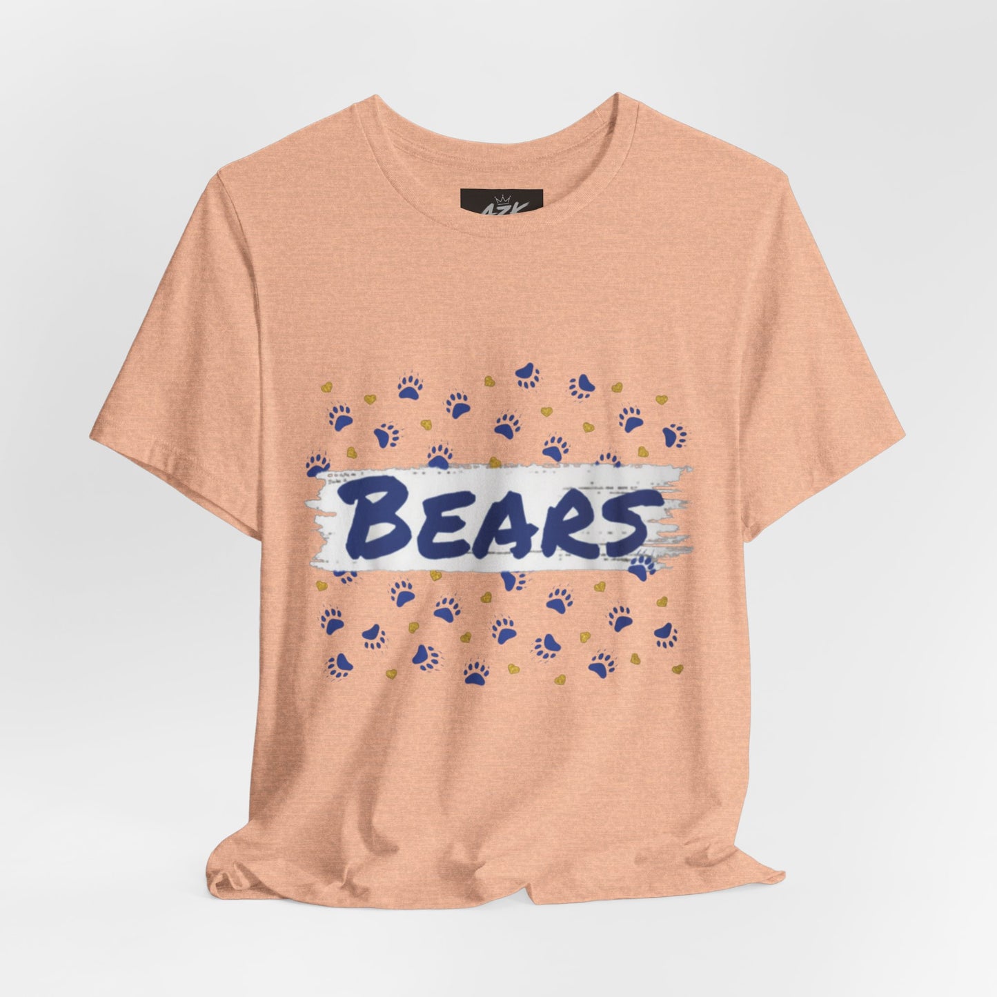 Bears Paw Print Graphic Tee — Casual Sports Fan T‑Shirt