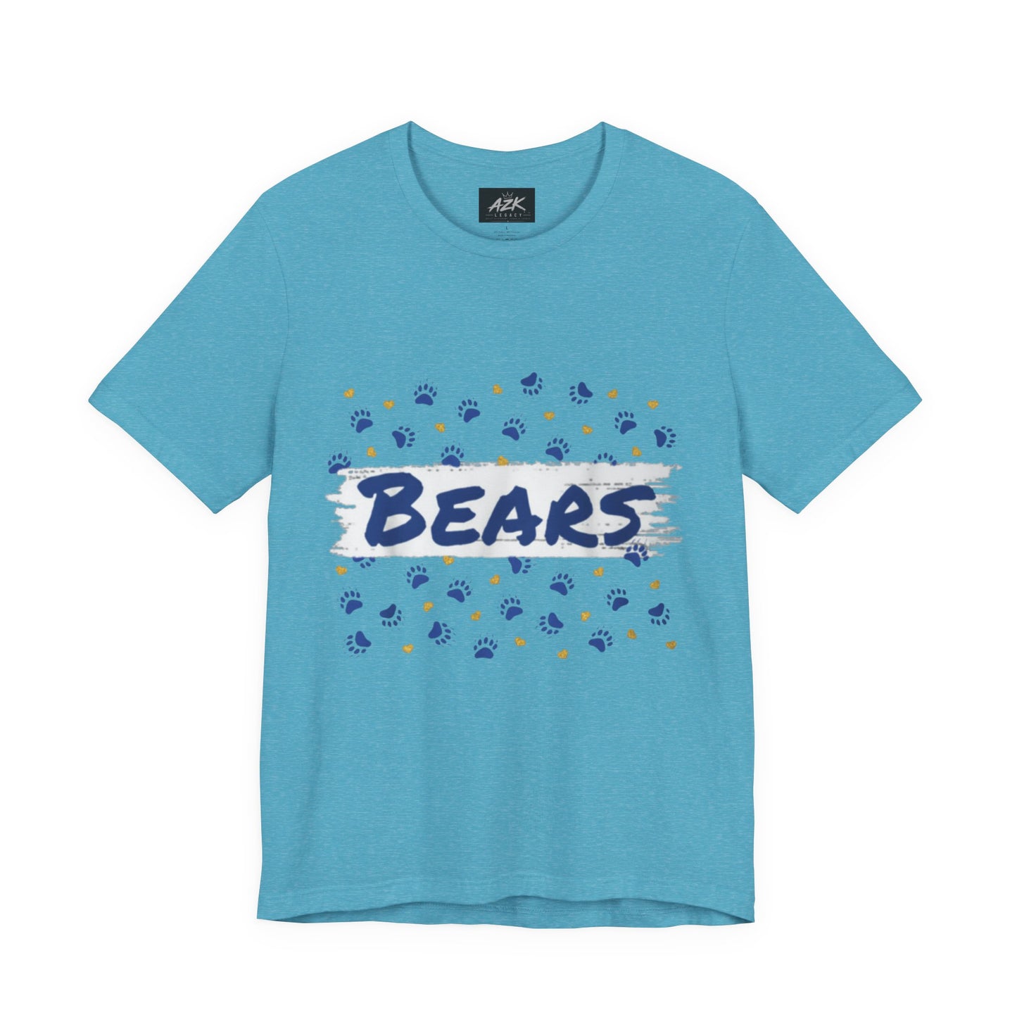 Bears Paw Print Graphic Tee — Casual Sports Fan T‑Shirt