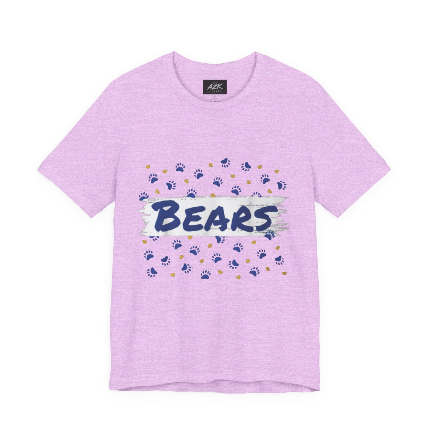 Bears Paw Print Graphic Tee — Casual Sports Fan T‑Shirt