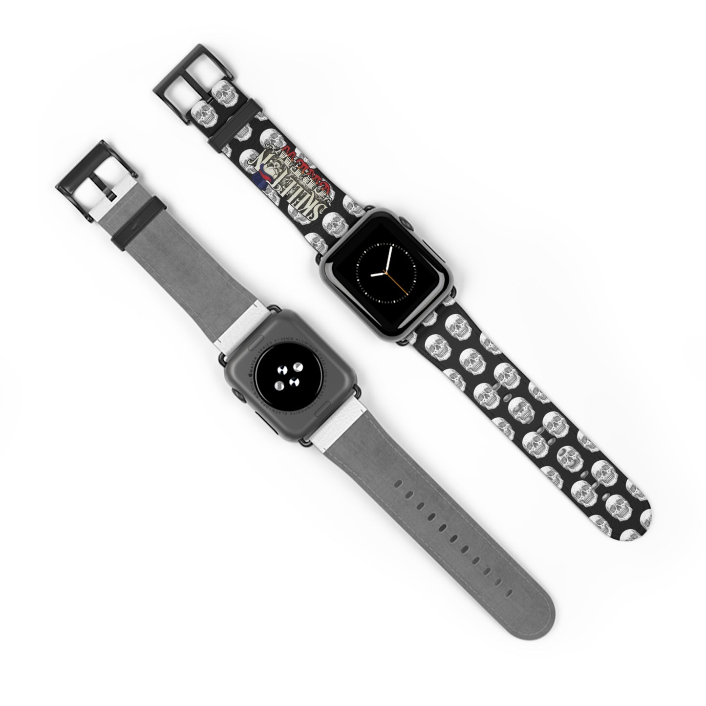 Skull Pattern Watch Band — Gothic Skull Apple Watch Strap (Skull-Obsessed Design)