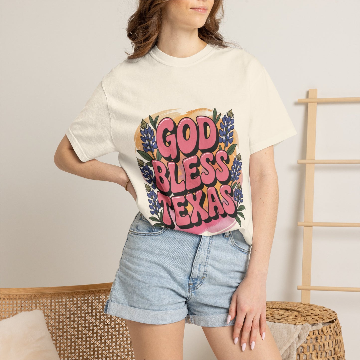 God Bless Texas Floral T-Shirt