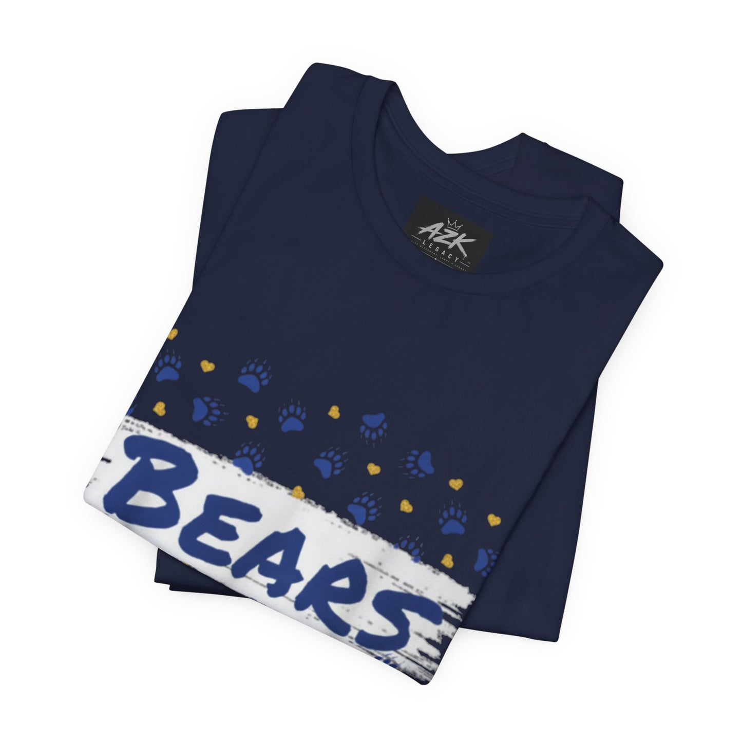 Bears Paw Print Graphic Tee — Casual Sports Fan T‑Shirt