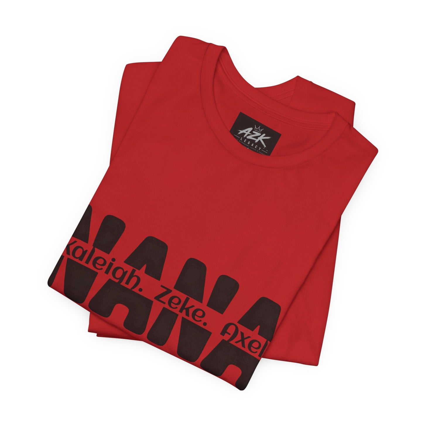 NANA Personalized Name Tee — Custom Grandma Shirt with Names (Kaleiah, Zeke, Axel)