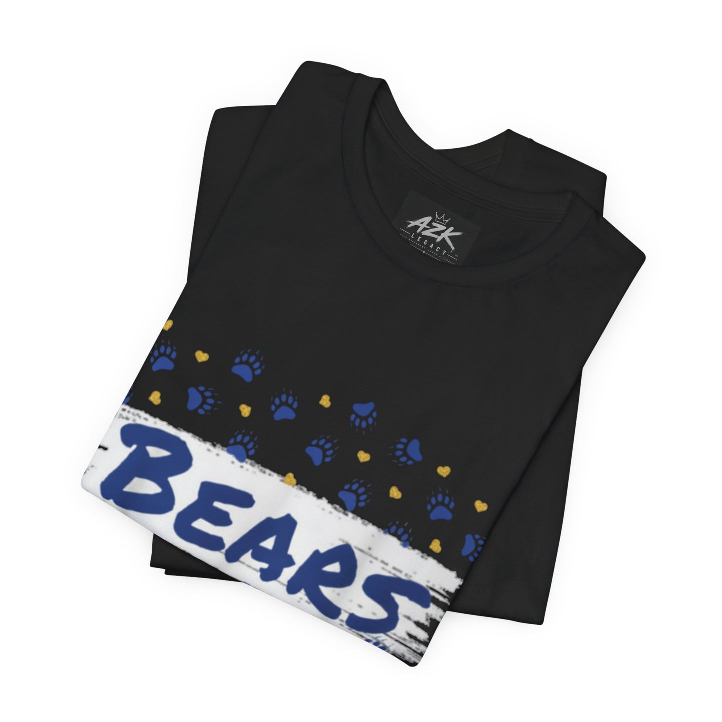 Bears Paw Print Graphic Tee — Casual Sports Fan T‑Shirt