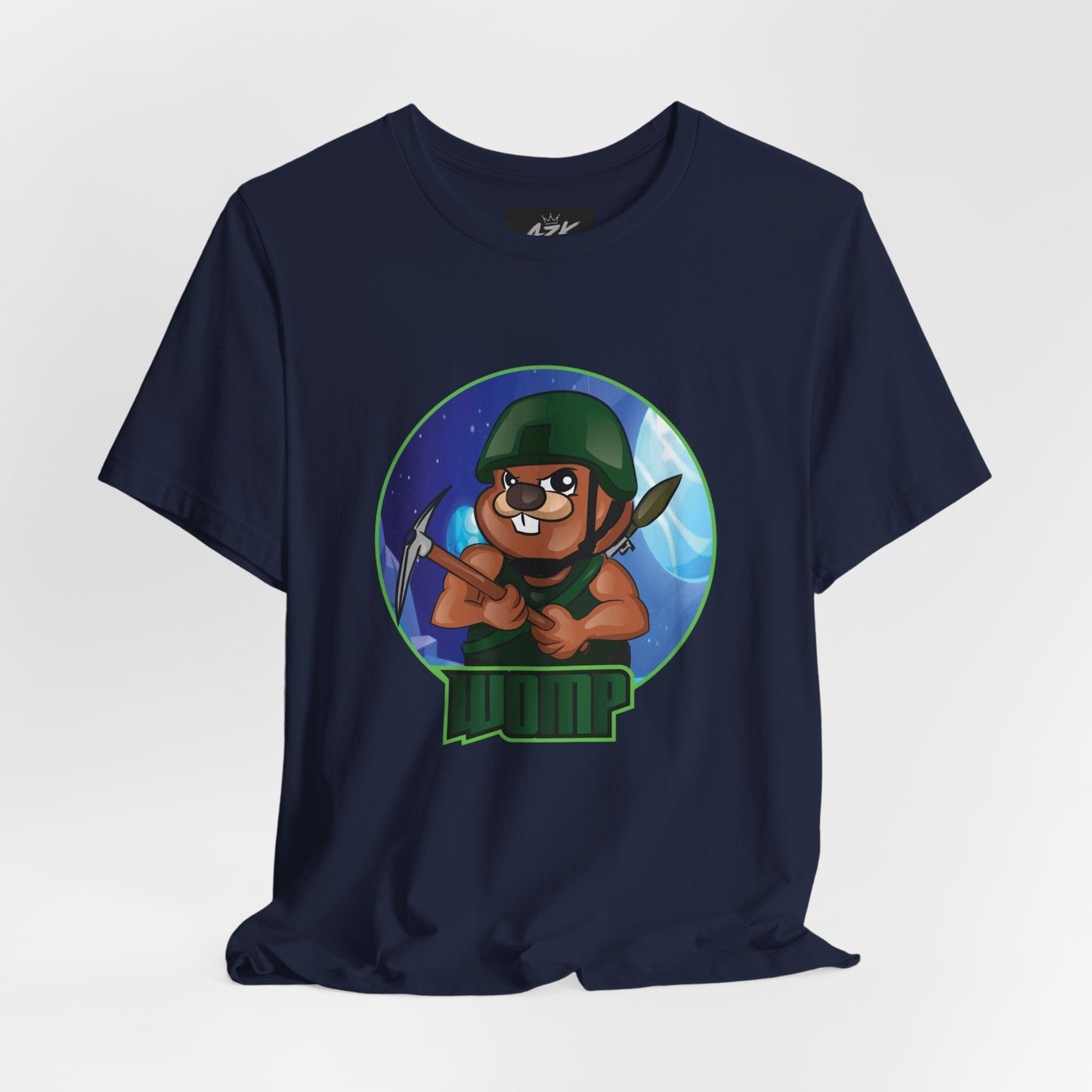 Soldier Bear Cartoon T‑Shirt — Cute Military Mascot Tee