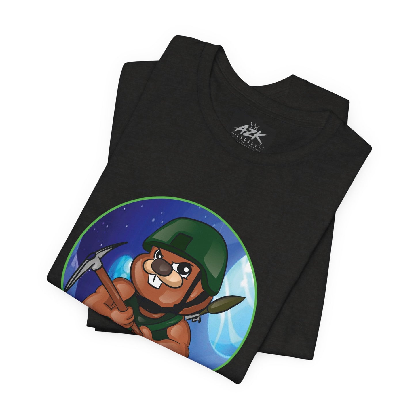 Soldier Bear Cartoon T‑Shirt — Cute Military Mascot Tee