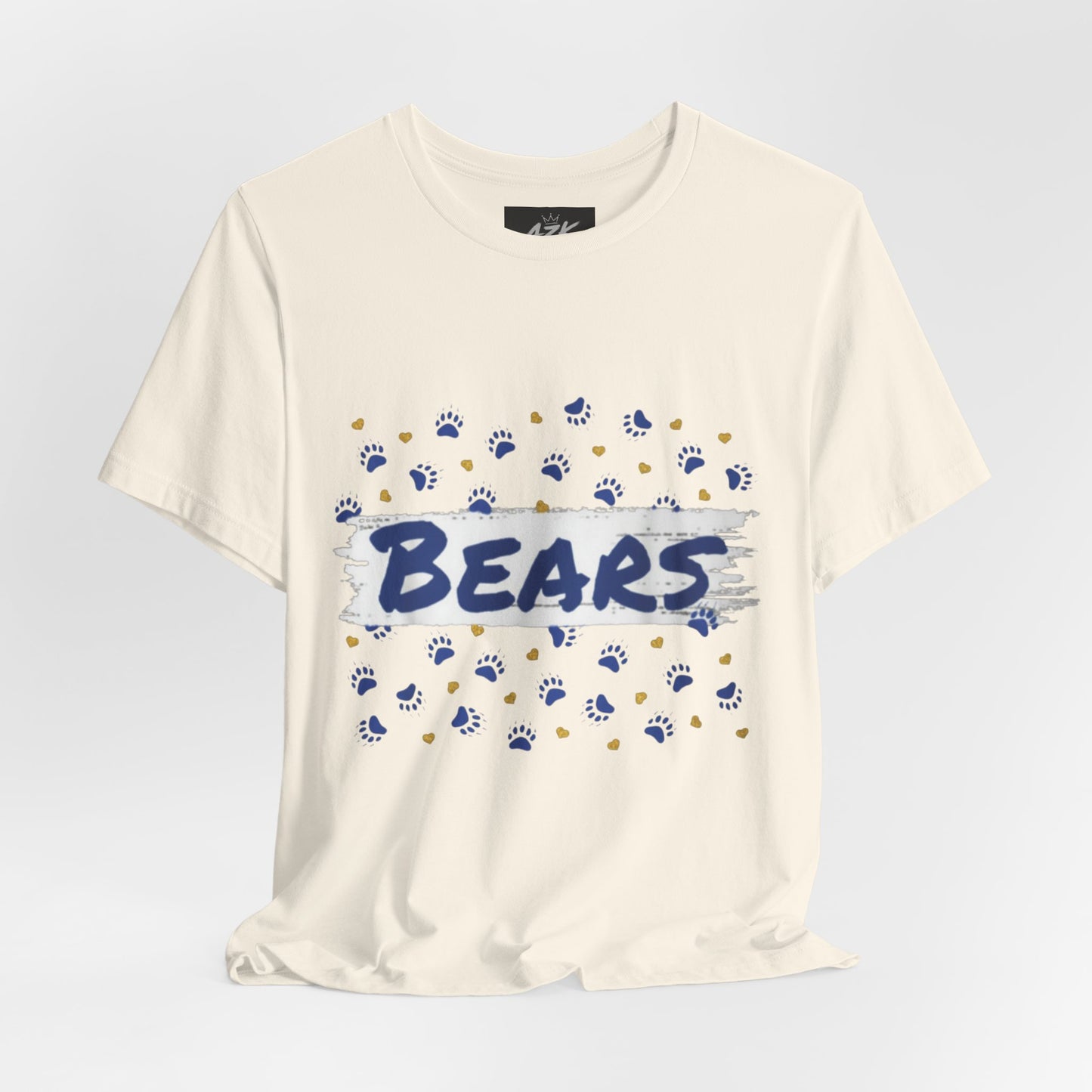 Bears Paw Print Graphic Tee — Casual Sports Fan T‑Shirt