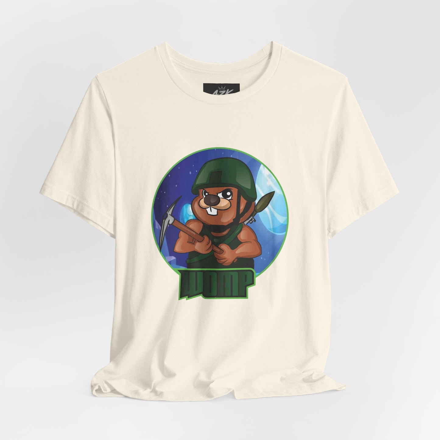 Soldier Bear Cartoon T‑Shirt — Cute Military Mascot Tee
