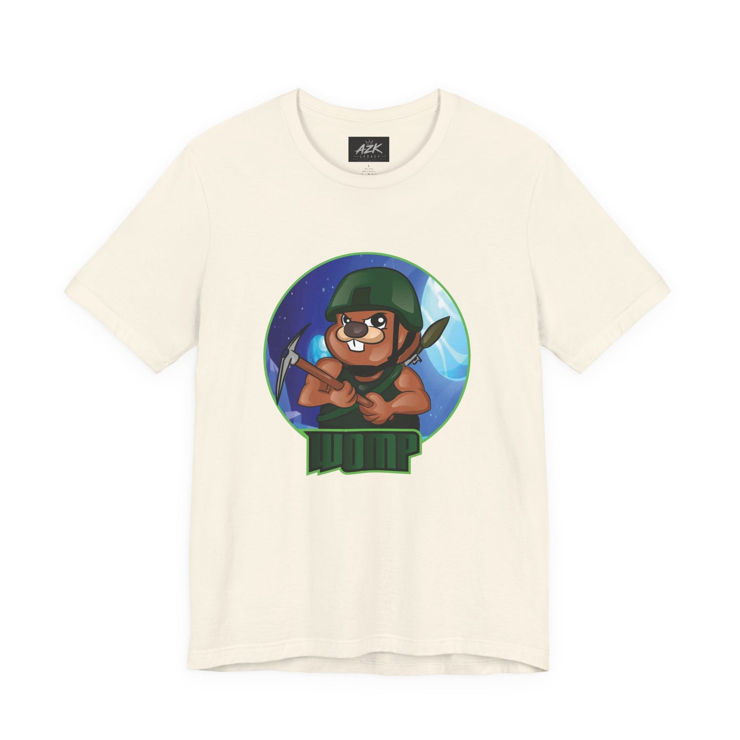 Soldier Bear Cartoon T‑Shirt — Cute Military Mascot Tee
