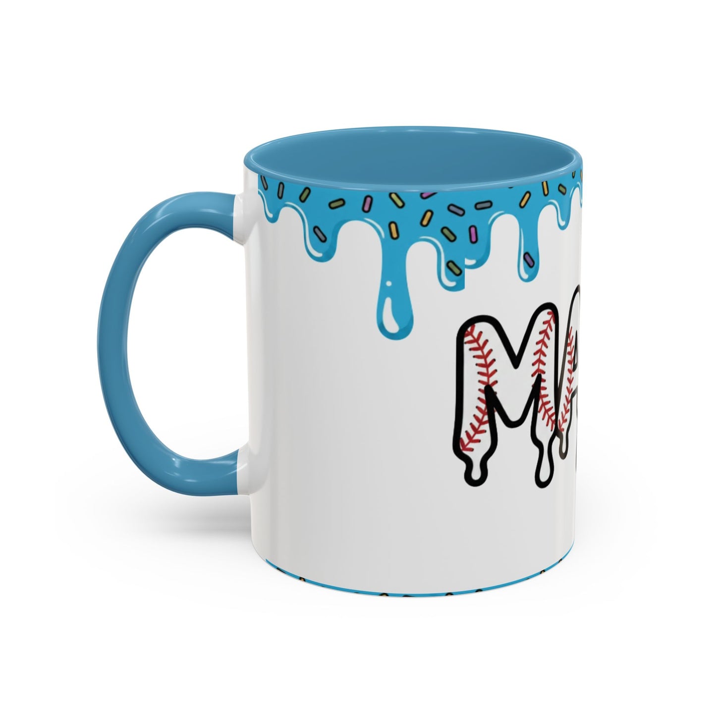 Mama Baseball Accent Coffee Mug — Drip Design for Baseball Moms (11/15oz)