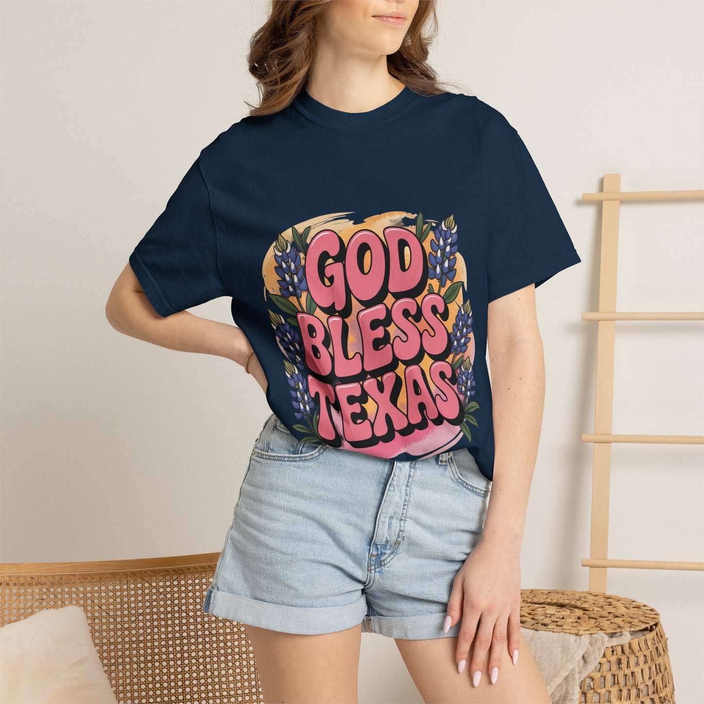 God Bless Texas Floral T-Shirt