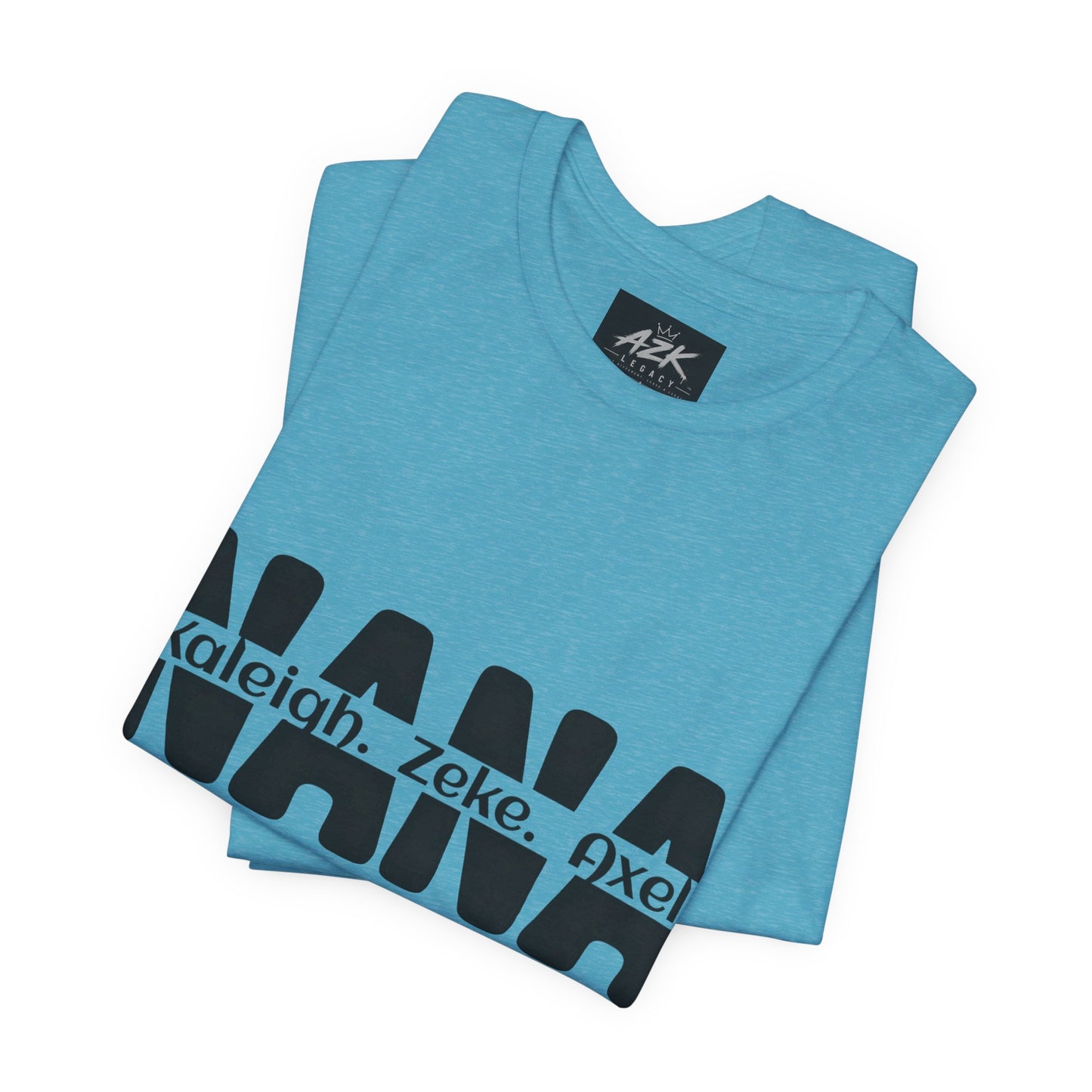 NANA Personalized Name Tee — Custom Grandma Shirt with Names (Kaleiah, Zeke, Axel)